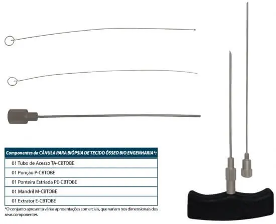 CÂNULA PARA BIÓSPIA DE TECIDO ÓSSEO – Bio Engenharia - Image 2